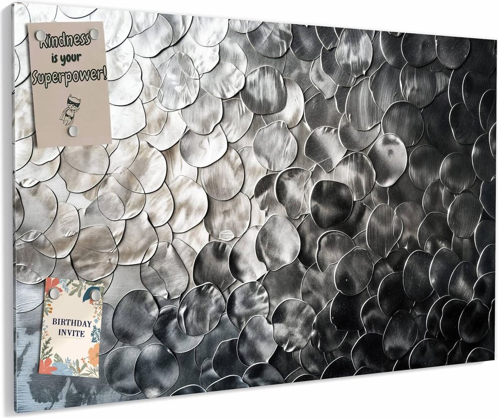 Magnettafel 90x60cm magnetisch & beschreibbar Metall-Board - Metallic Schuppen