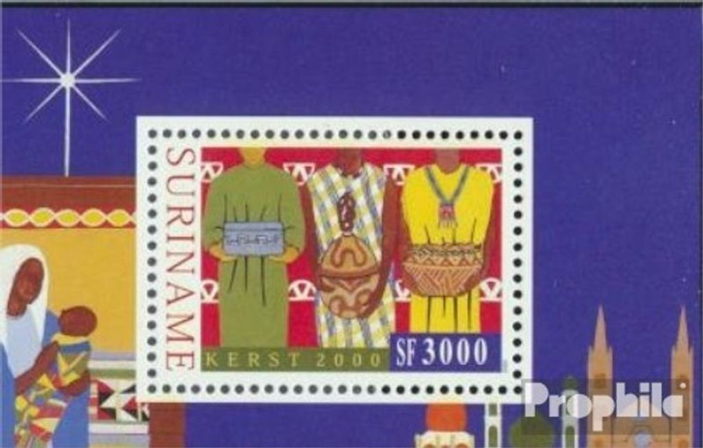 Briefmarken Suriname 2000 Mi Block81 (kompl.Ausg.) postfrisch Weihnachten