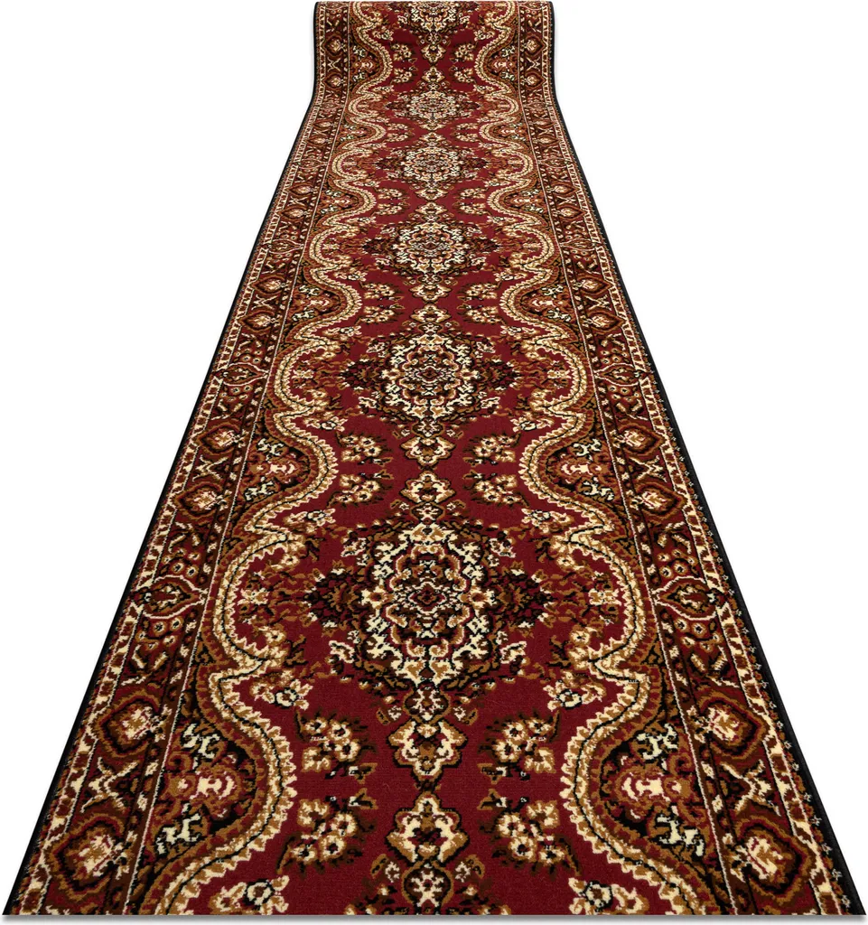 Tapis de course grand format 70x220 cm bordeaux pour fitness à domicile