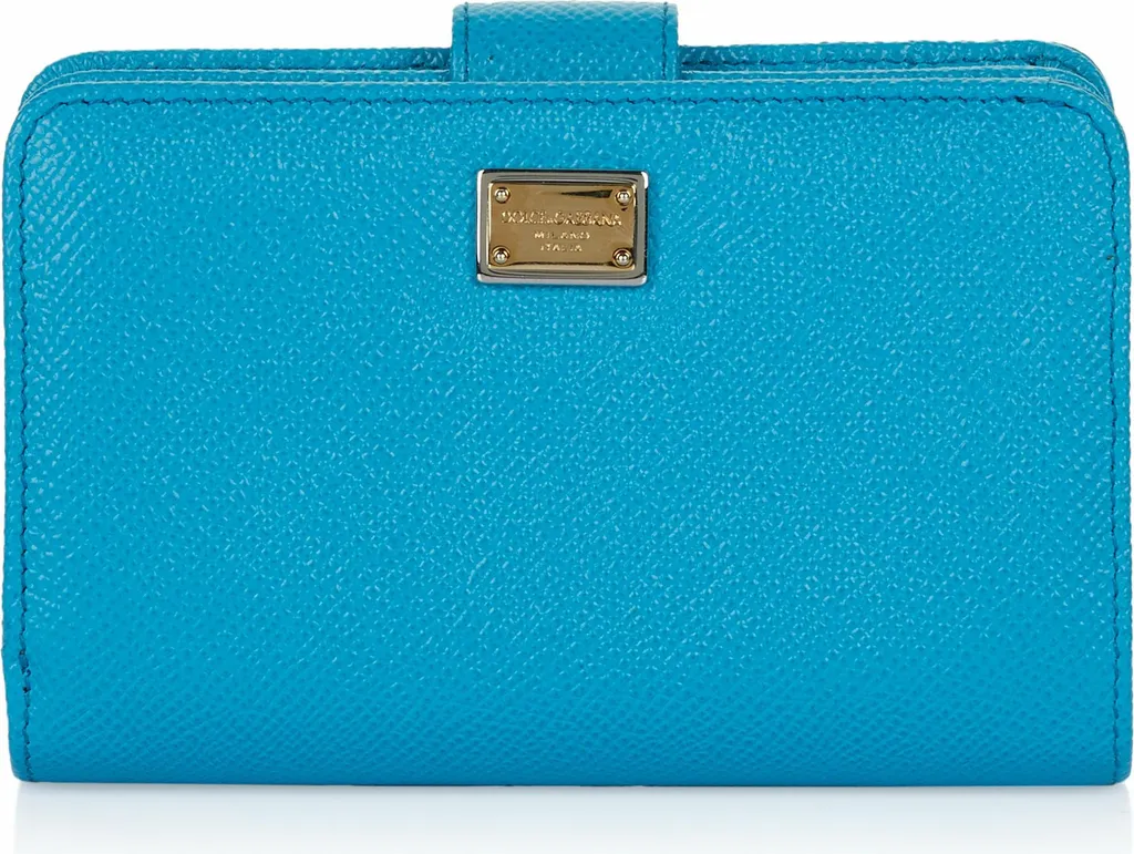 Portefeuille Dolce & Gabbana femme en cuir matelassé et logo or