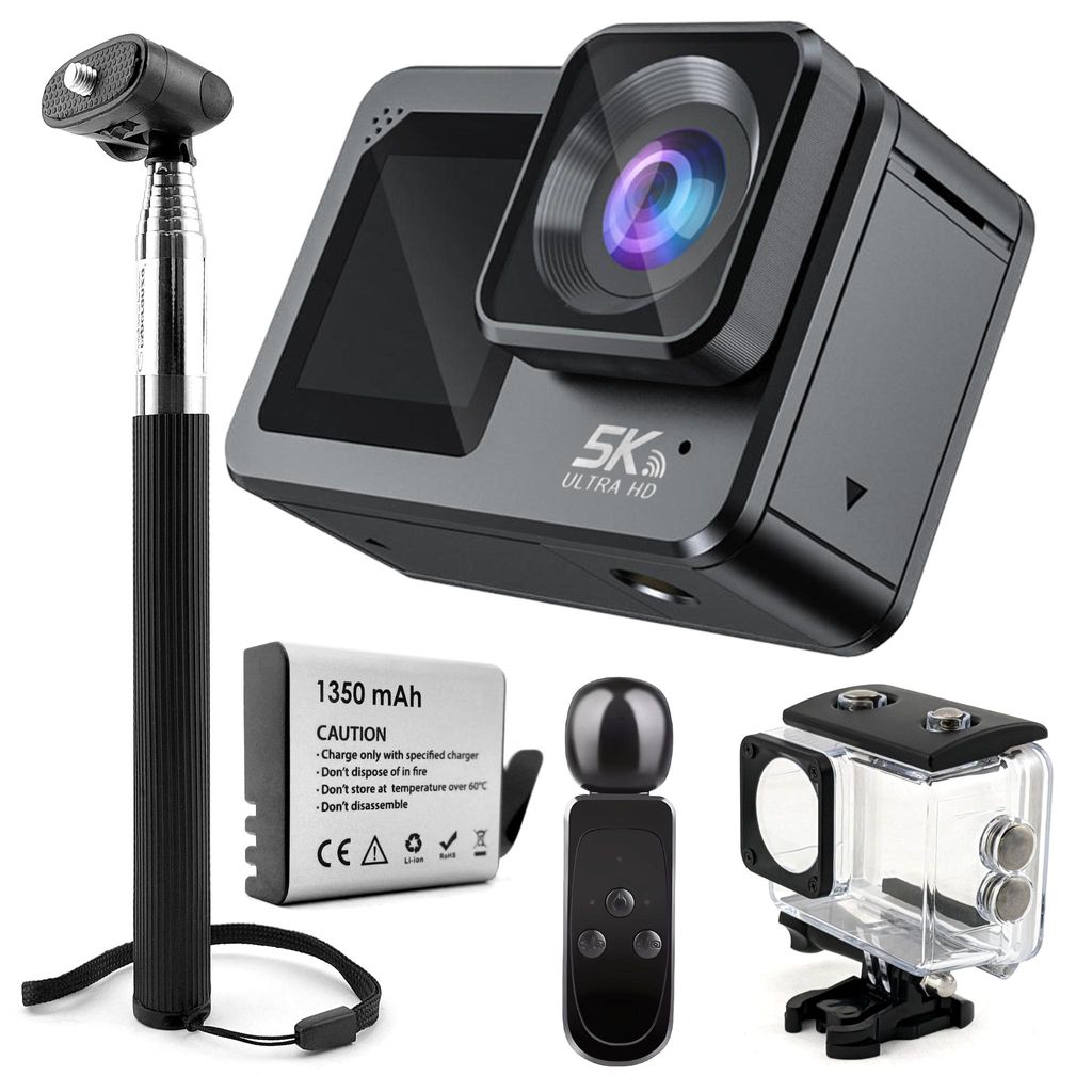 Caméra sportive 5K UHD 60 images par seconde, Wi-Fi, USB-C, Image du produit 