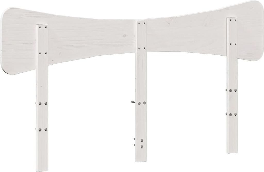 vidaXL Kopfteil Weiß 140 cm Massivholz Kiefer