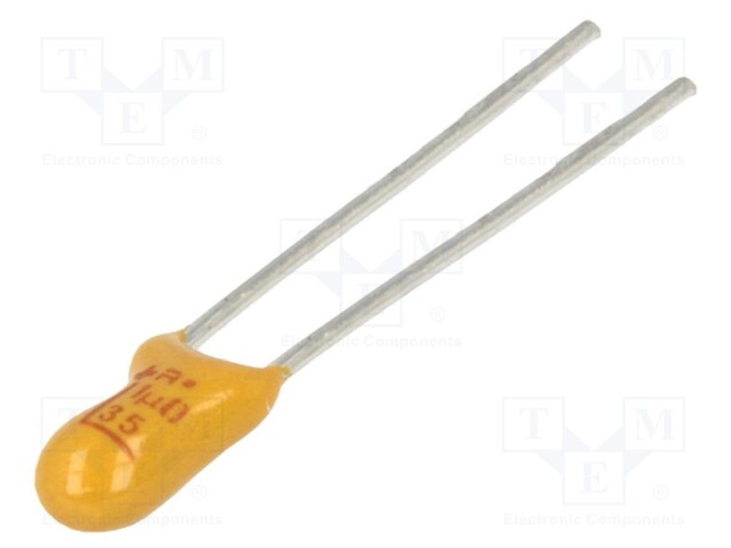 5x Kondensator: Tantal THT ±20% 1uF 35VDC -55÷125°C 2,5mm TAP105M035SRW Tantal-Ko