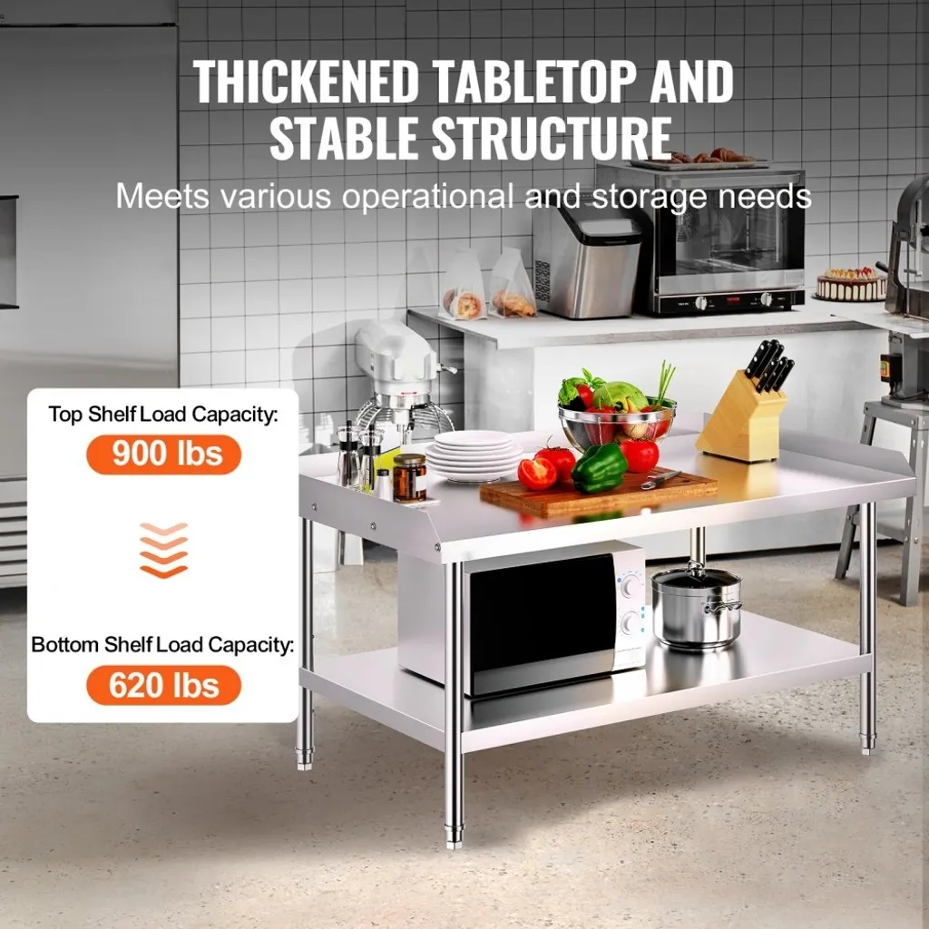 Table de cuisine robuste 1219x762mm en acier durable îlot de qualité - 3
