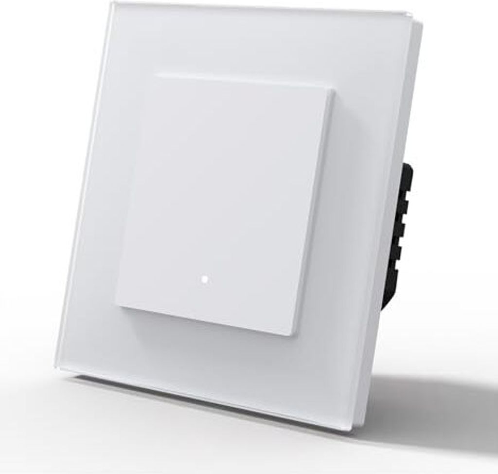 Mvava Alexa Light Switch, WiFi Smart Switch kompatibler Alexa/Google Home, Glass Flush-montierte Werke Tuya/Smart Life App, Neutral Line benötigt ...