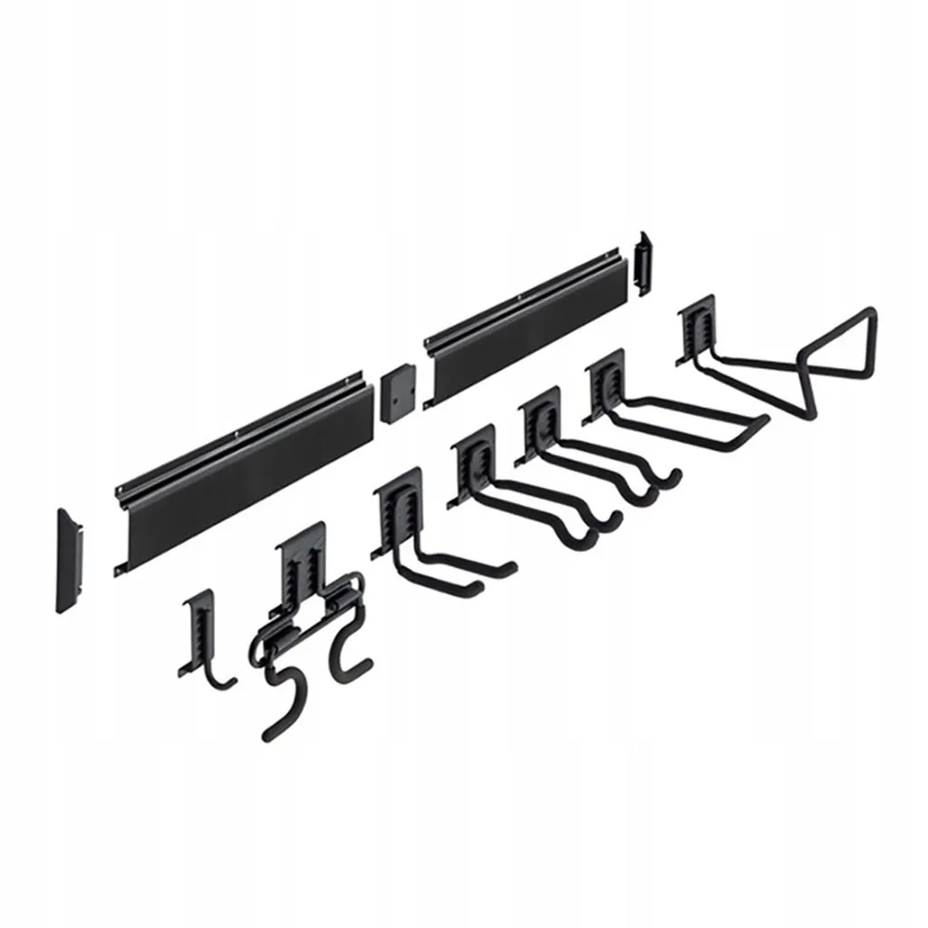 Support mural garage lot de 9 crochets robustes pour outils et échelles