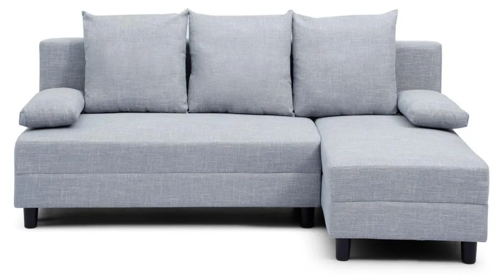 Canapé d'angle convertible Expression en tissu gris clair Menzzo - 9