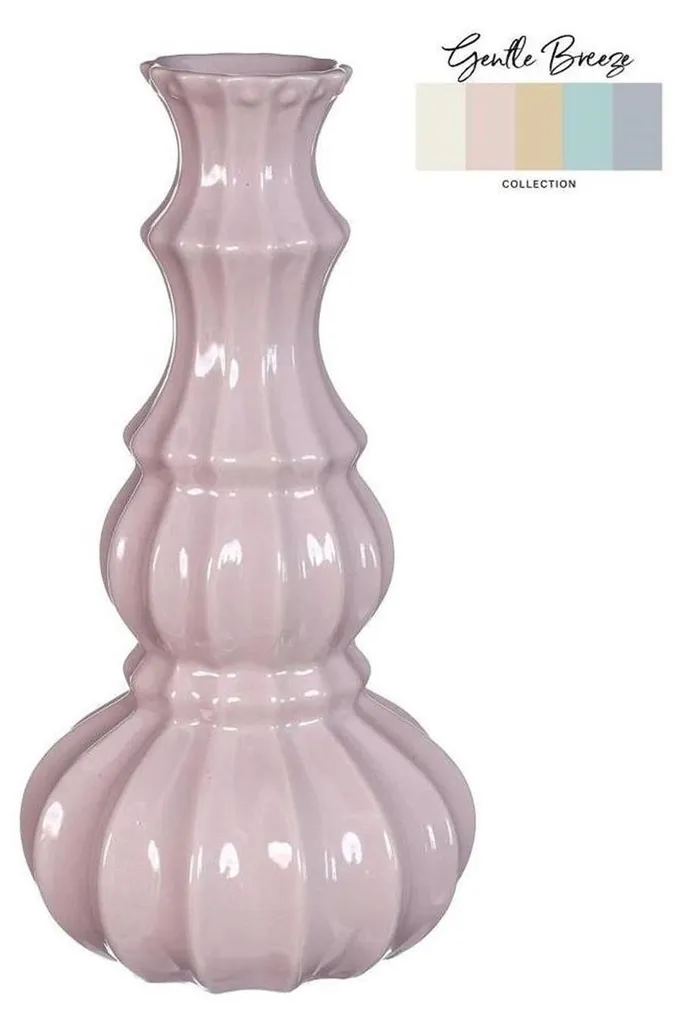 Vase Design Rose Pastel Delphi Idées 4 saisons 20cm au Style Minimaliste