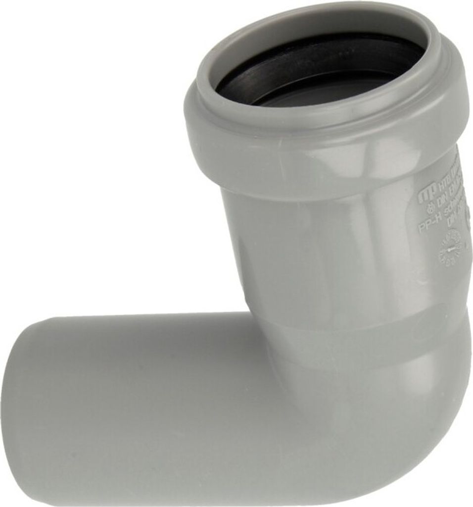 HT-Bogen - NW 40 - Winkel 87,5 ° / Bogenstück / Umlenkbogen / HT-Rohre / HTB Bogenstück / Abwasserrohr