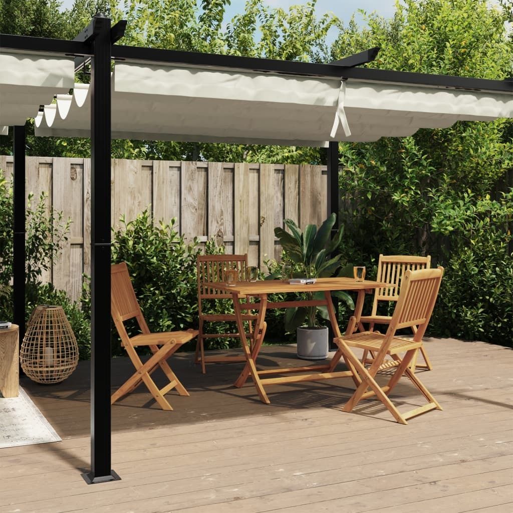Praktischen Gartenpavillon mit Ausziehbarem Dach Creme 3x6 m Aluminium - Pavillons & Partyzelte ,design Möbel 1882625 2parcel