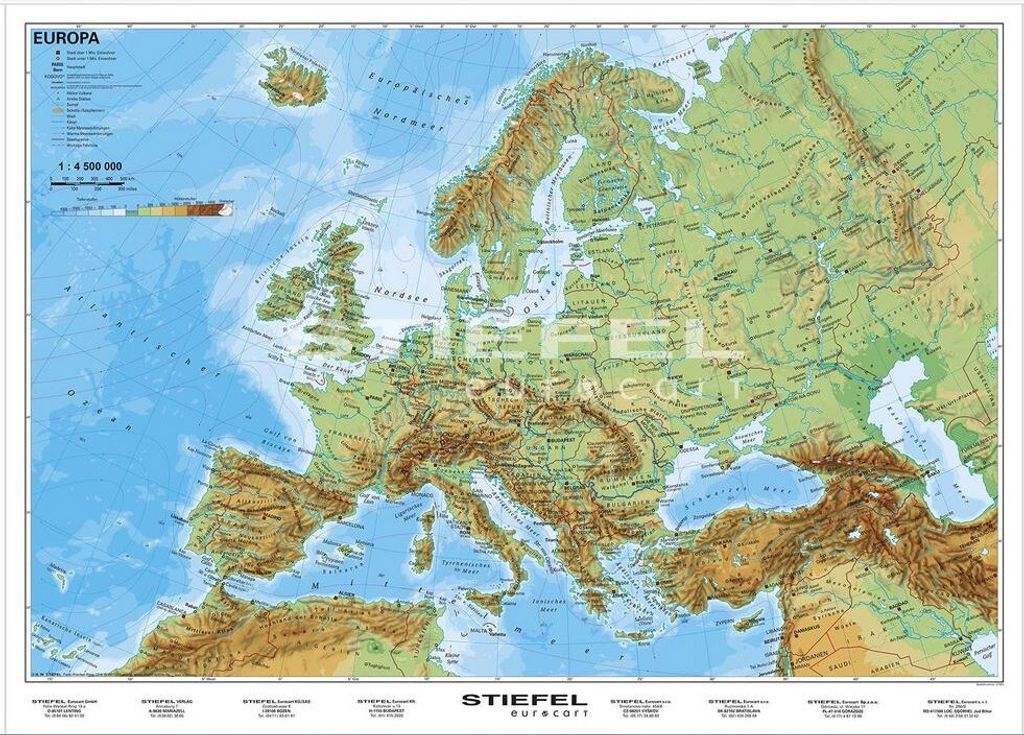 Happy Kidz Europakarte physisch Ausführung: mit Metallleisten 21404292007-2