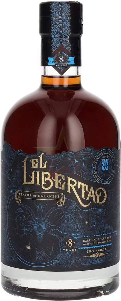 El Libertad 8 Years Old FLAVOR OF DARKNESS Dark Oak Spiced Rum Chapter III 48,1 % 0,70 lt.