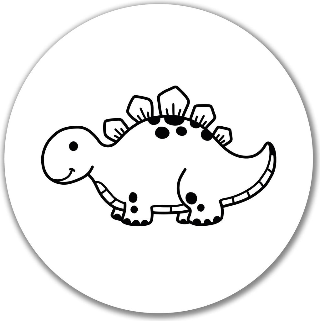 Huuraa Aufkleber Stegosaurus Dinosaurier 10cm rund Sticker Geschenkidee