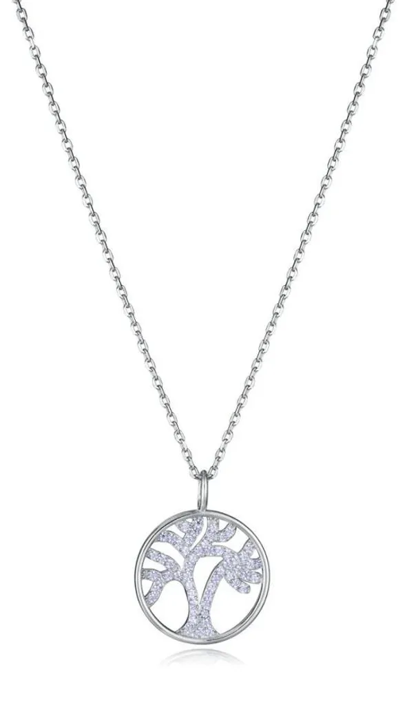 Collier Tree of Life argent 925 et oxydes de zirconium scintillants