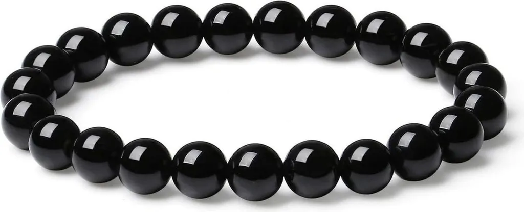 Bracelet obsidienne anti-stress pour homme et femme en pierres d'été