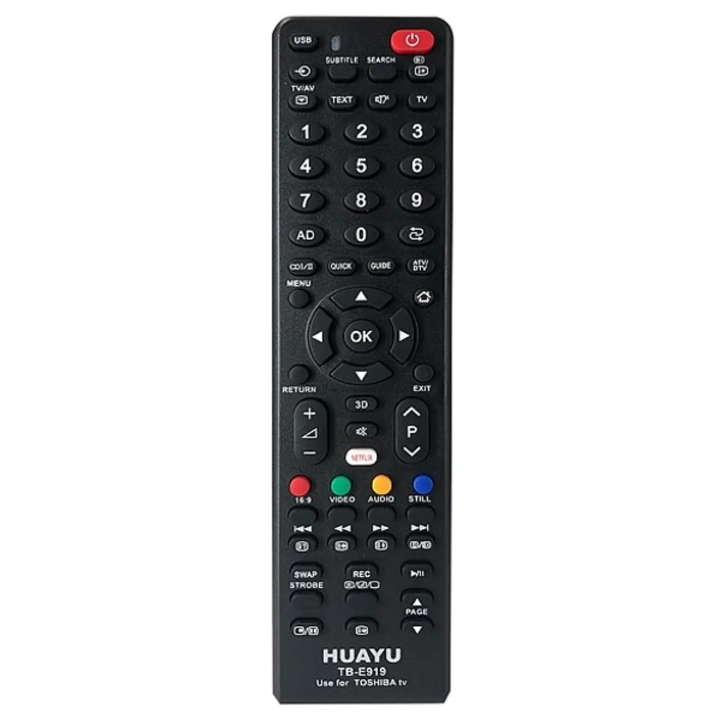 Telecomando universale per Toshiba LCD/LED/3D TV HUAYU TB-E919, con Netflix