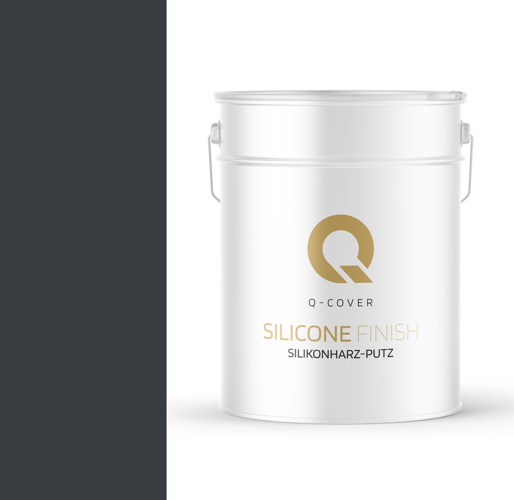 Silikonharz-Putz | Graphitgrau RAL 7016 | Reibeputz | 15kg 3mm | Silikonputz | Fassadenputz | Kratzputz Oberput Edelputz Strukturputz Fertigputz W...