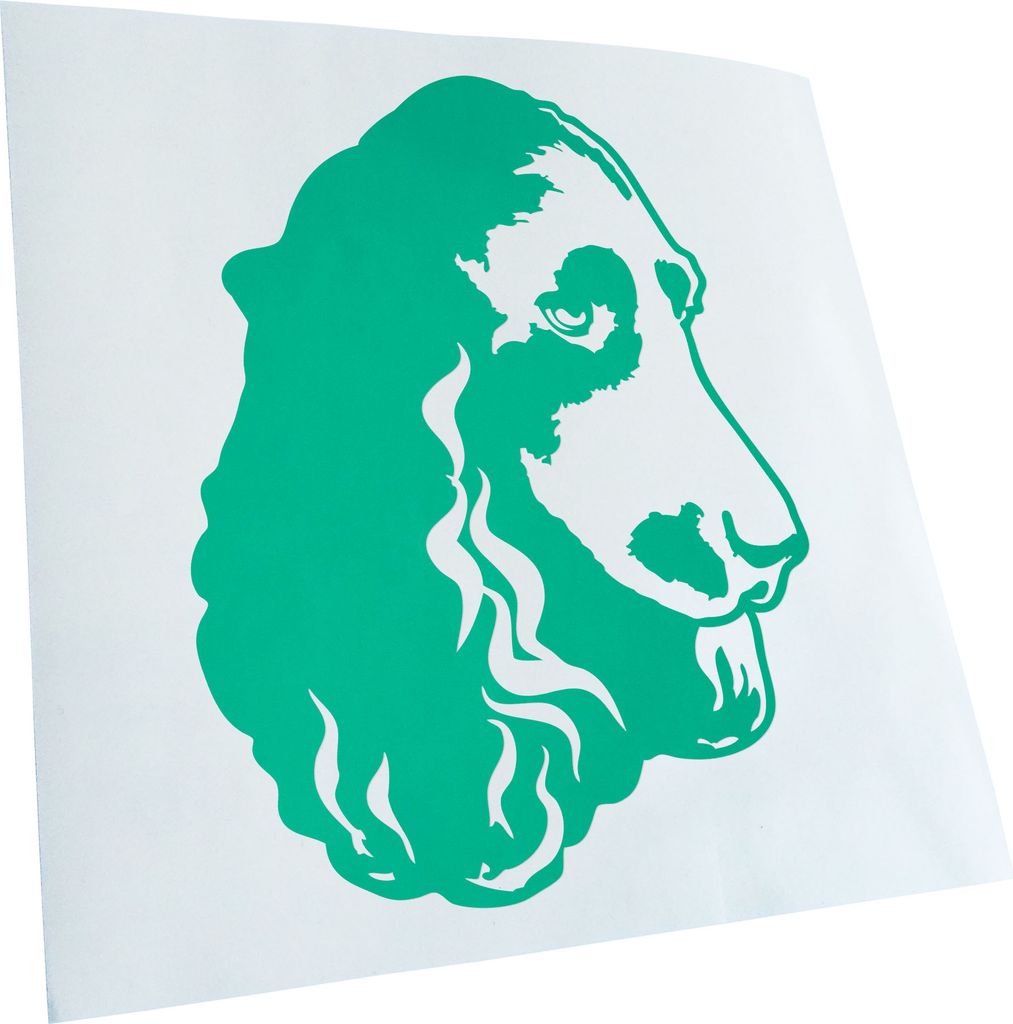 Kiwistar - Autoaufkleber - field spaniel Hund - Türkis - 30x23cm - Aufkleber für Auto, Laptop, Fahrrad, LKW, Motorrad mehrfarbig JDM Decal Racing