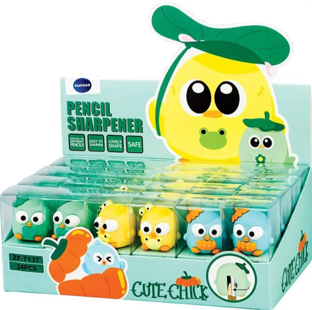 Centrum Taille-crayons Joli Poussin - Lot de 24 Pièces pour Bureau