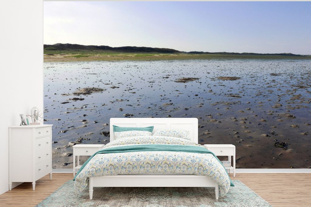 MuchoWow Fototapete für Wohnzimmer oder Schlafzimmer Wandtapete Vinyl Motivtapete Wasser - Sand - Luft - 400x300 cm - Papiertapeten