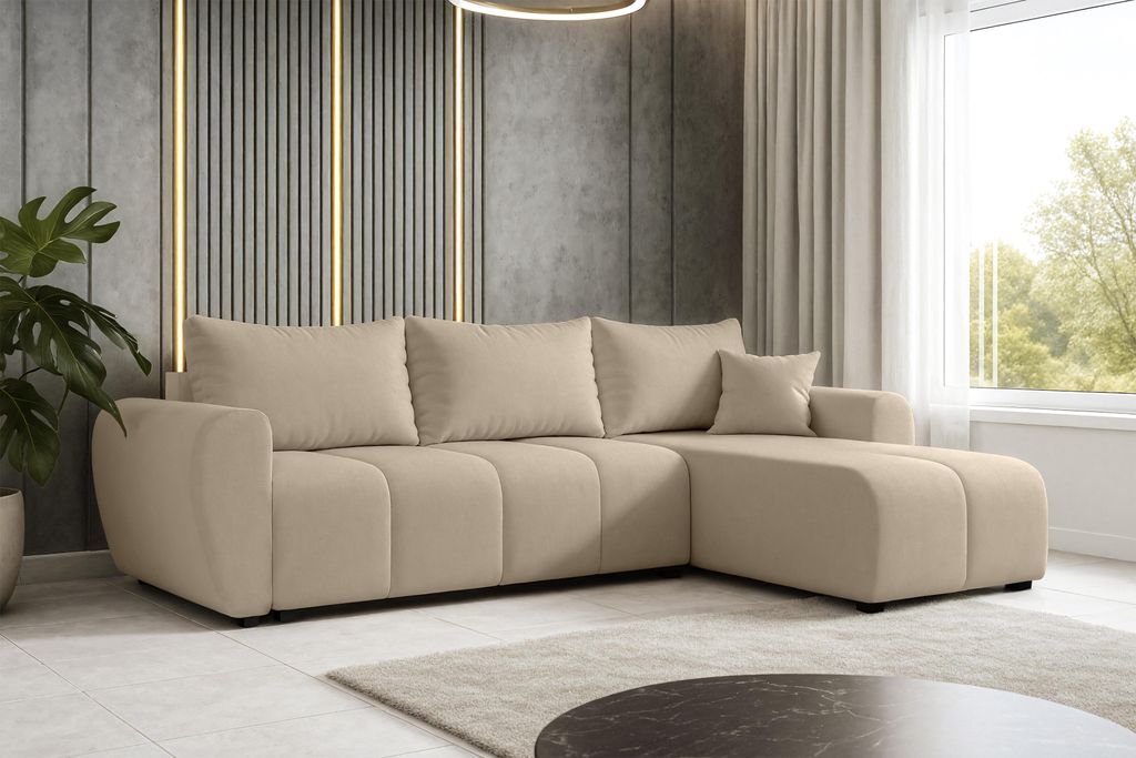 AX LIVING Canapé d'angle avec fonction sommeil Malatya L Image du produit 