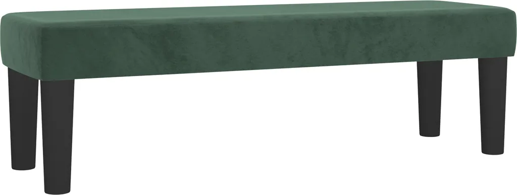 Banc d'entrée en velours vert foncé 100cm - Meuble d'accueil élégant