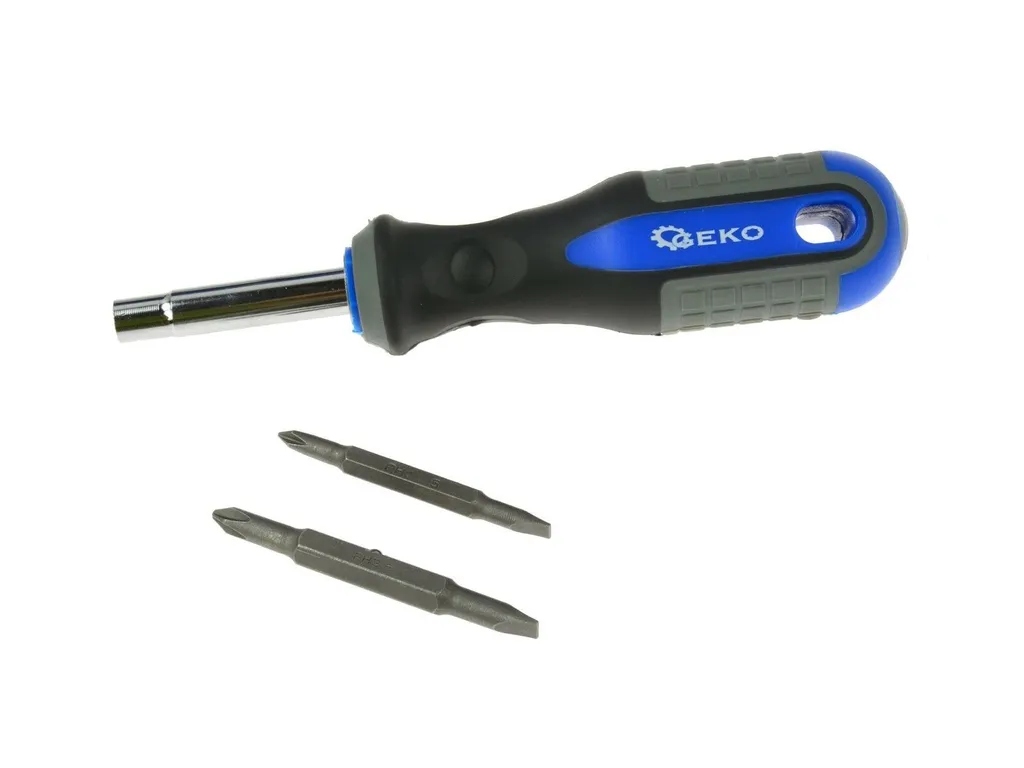 GEKO G32010 Cacciavite Multi-Bit 1/4" e 5/16" in Acciaio CrV Alta Coppia