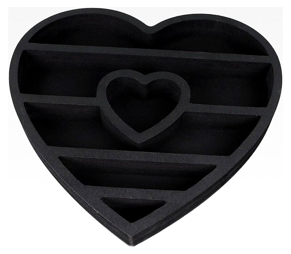 Herzregal aus Kristallholz, vielseitiger Wandorganisator für Schlafzimmer und Wohnzimmer, 30 x 28 cm