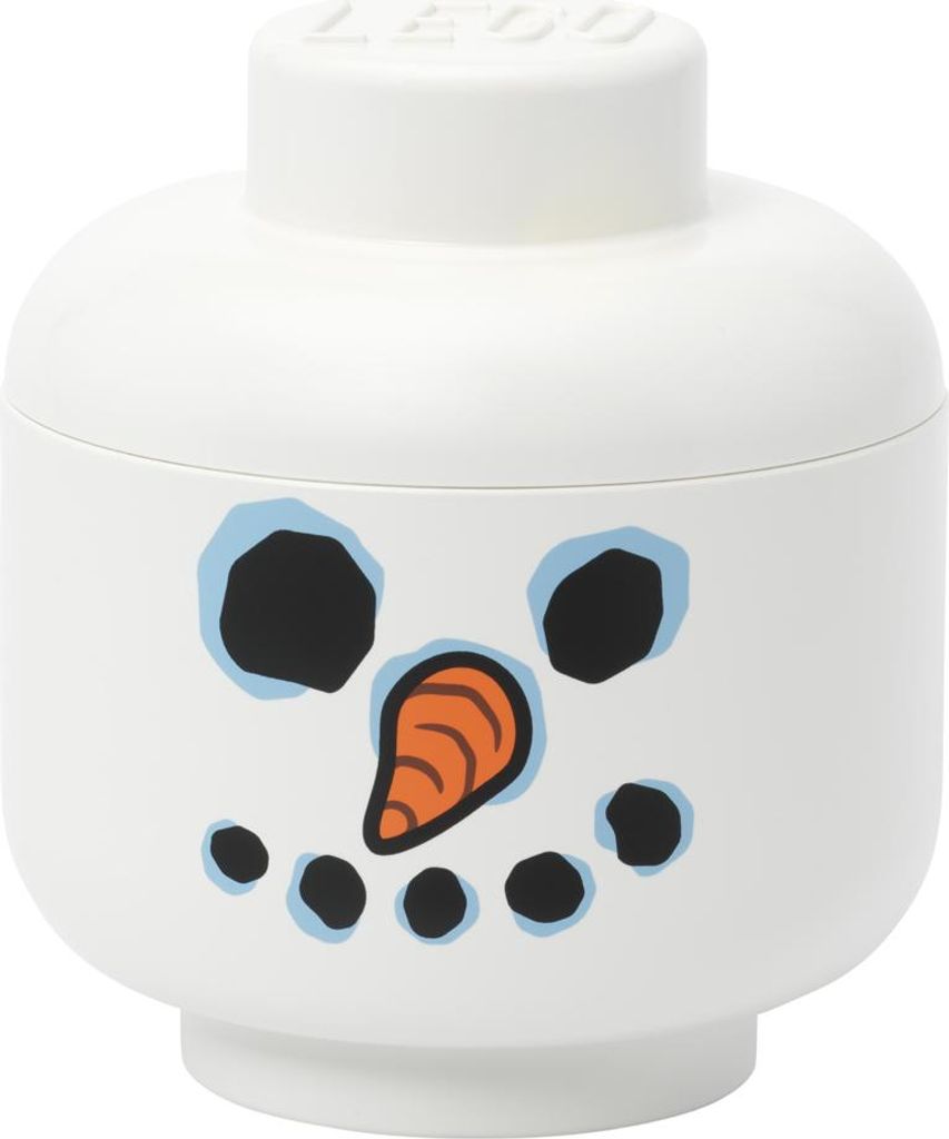 LEGO Aufbewahrungskopf STORAGE HEAD SNOWMAN S weiß