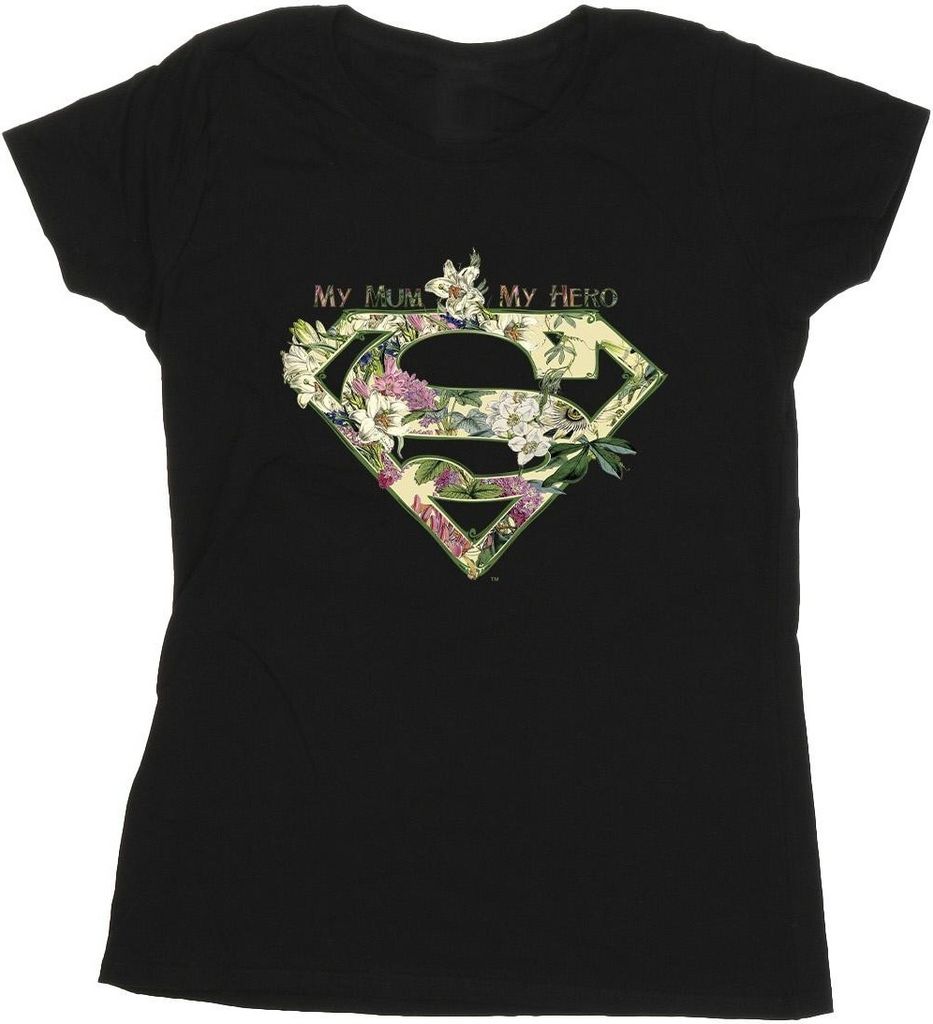 DC Comics - "My Mum My Hero" T-Shirt für Damen BI39590 (L) (Schwarz)