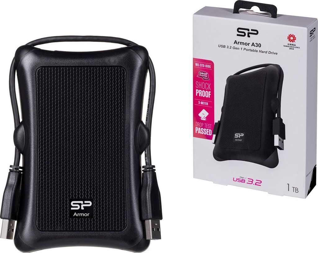 Silicon Power Armor A30 external hard drive 1 TB Black Immagine del prodotto 