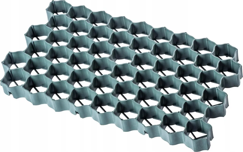 Dalle gazon robuste 60x40x4 cm stabilisation sol parking géogrille