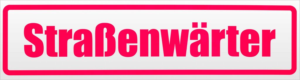 Kiwistar Straßenwärter Magnetschild Schild magnetisch - 60cm Neonpink - Magnetfolie für Auto PKW Kfz