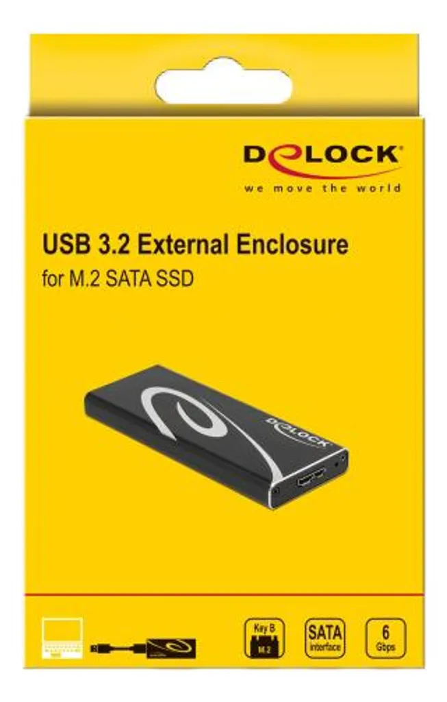 Boîtier de disque dur externe USB pour SSD M.2 SATA Delock