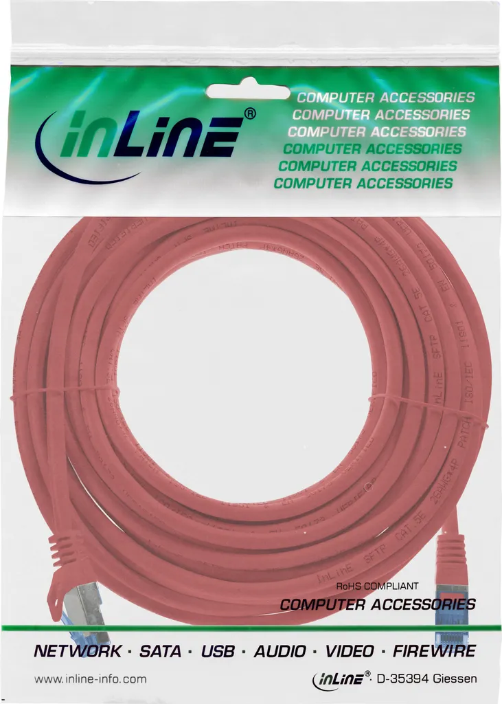 InLine® Patchkabel, Cat.6A, S/FTP, TPE (LSZH), CCA, rot, 10m - 3