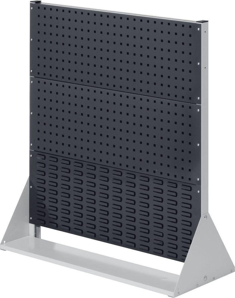 Kappes RasterPlan Stellwände einseitig Größe #3 - 2x Lochplatten 1x Schlitzplatte Anthrazitgrau RAL 7016