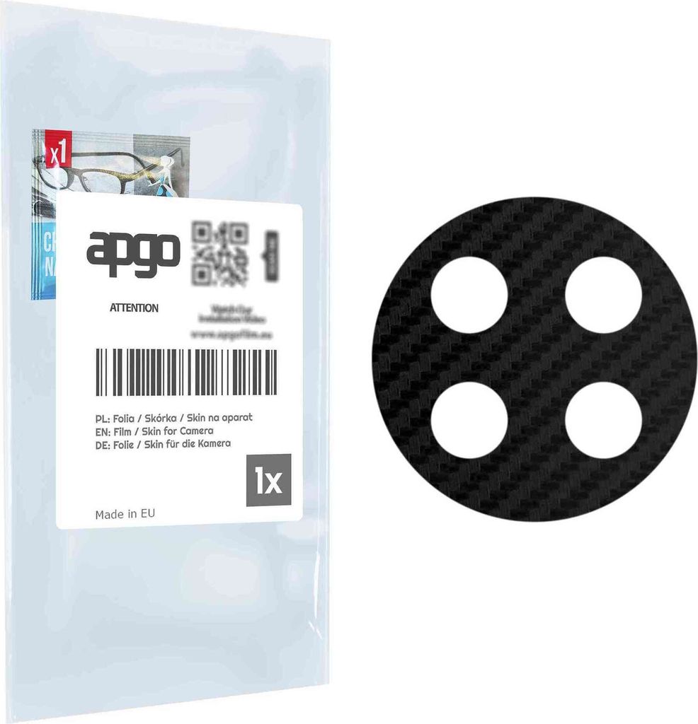 apgo Objektivschutz-Folie, Kameraschutz kompatibel mit Cubot Note 20 Pro, Carbon-Imitation, Rückseite Schutzfolie für Kamera-Insel, Hinten Folie,...