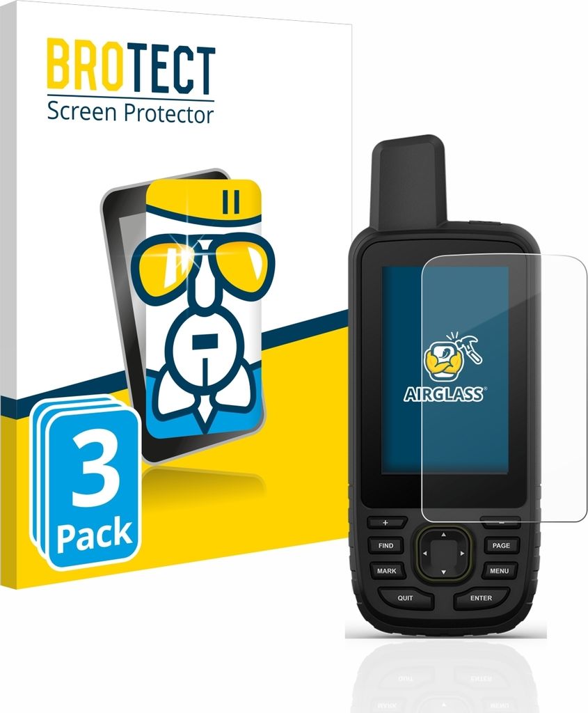 3x BROTECT Schutzglas für Garmin GPSMAP 67 Schutzfolie Panzer Folie Glas Display Schutz klar