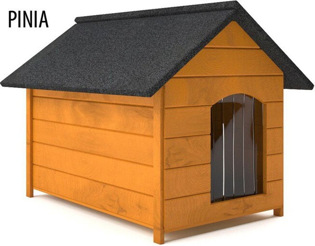 XXL Hundehütte Holz Hundehütte Massiv Wetterfest Echtholz isolierte, Farbe:Pina