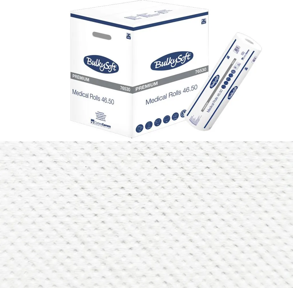 Drap d'examen 17g BulkySoft blanc 50 cm x 34 cm - 1215 formats de soin