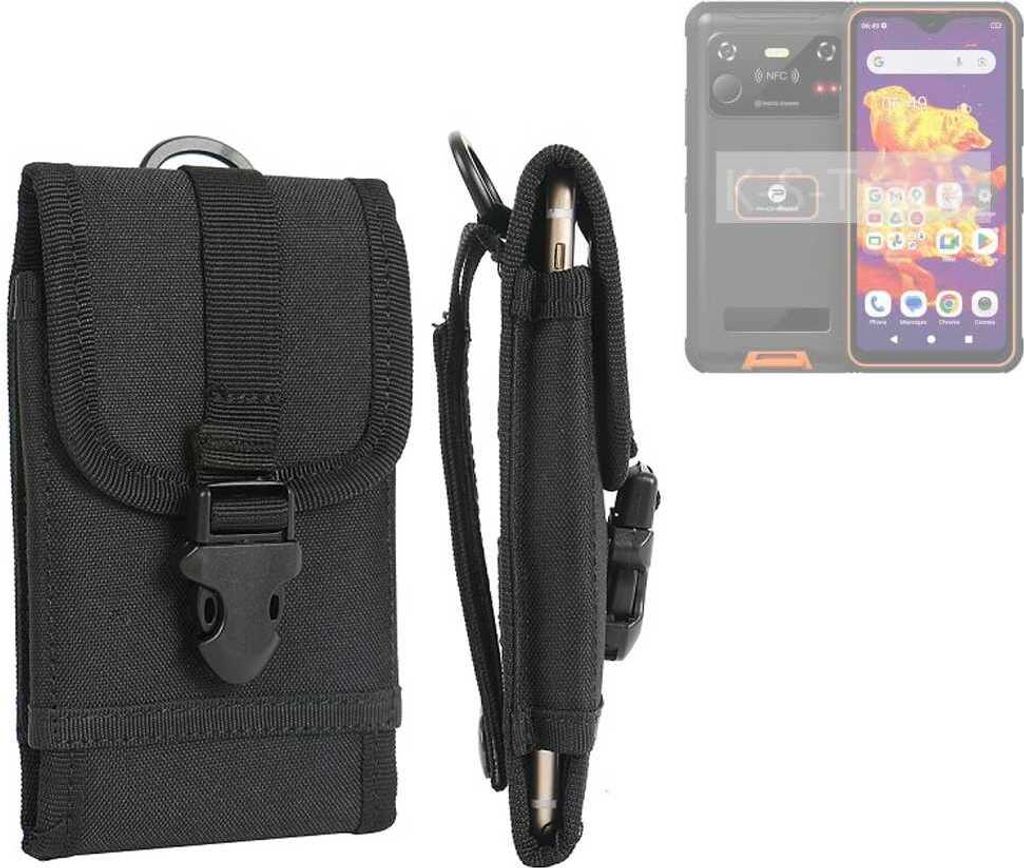 K-S-Trade Holster Handy Hülle kompatibel mit Phonemax R4GT Holster Handytasche Gürtel Tasche Schutz Hülle Robust Outdoor schwarz
