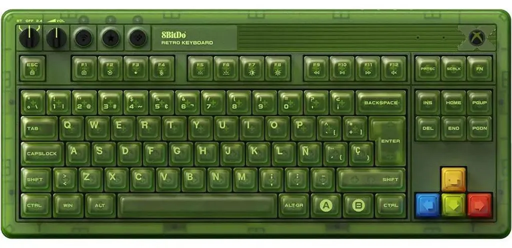 Clavier mécanique gaming 8bitdo pour console Xbox en coloris Vert fun