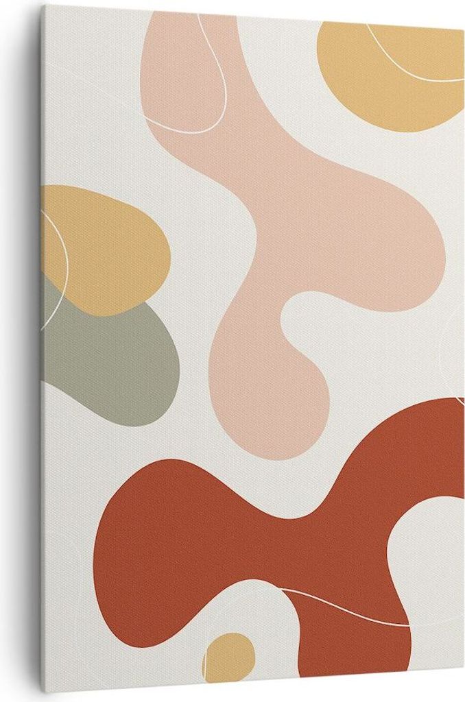 Bild auf Leinwand - Leinwandbild - Einteilig - Abstraktion Flecken Modern - 70x100cm - Wand Bild - Wanddeko - Wandbilder - Leinwanddruck - Wanddeko...