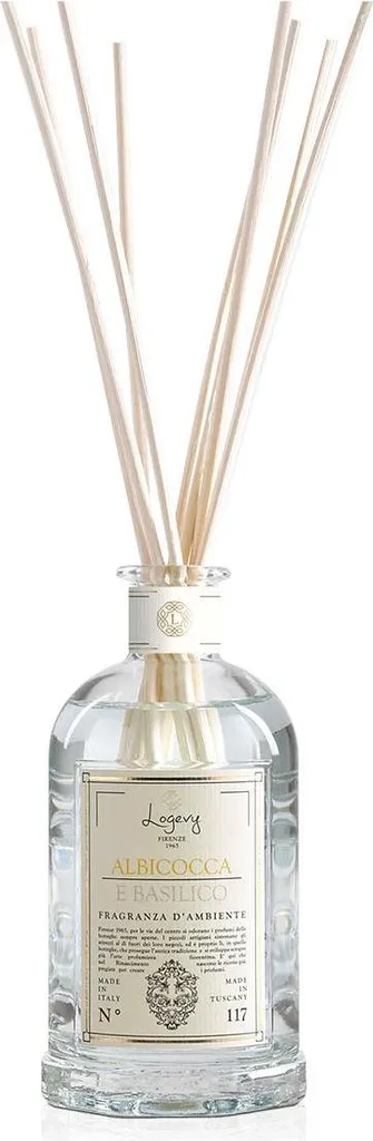 Logevy Pot de Senteur Abricot et Basilic 1L - Parfum d'Ambiance Toscan