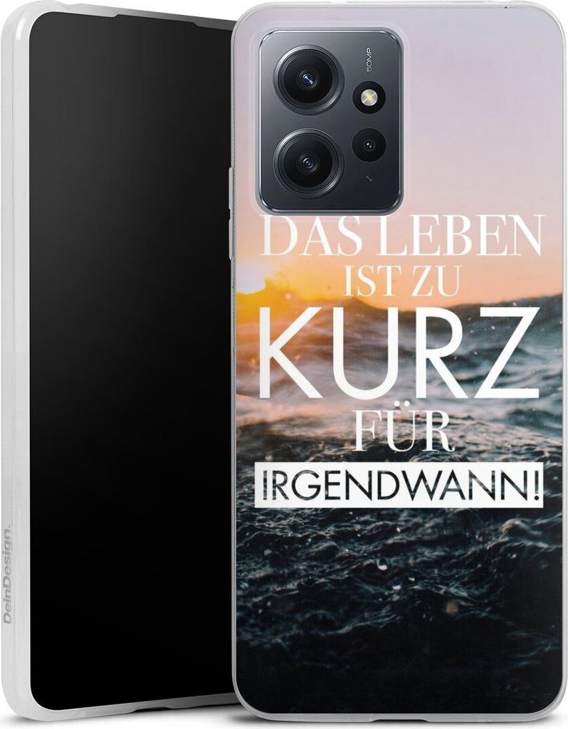 DeinDesign Slim Hülle für Xiaomi Redmi Note 12 4G Silikon Case Ultra Dünn Handyhülle Meer Statement Spruch