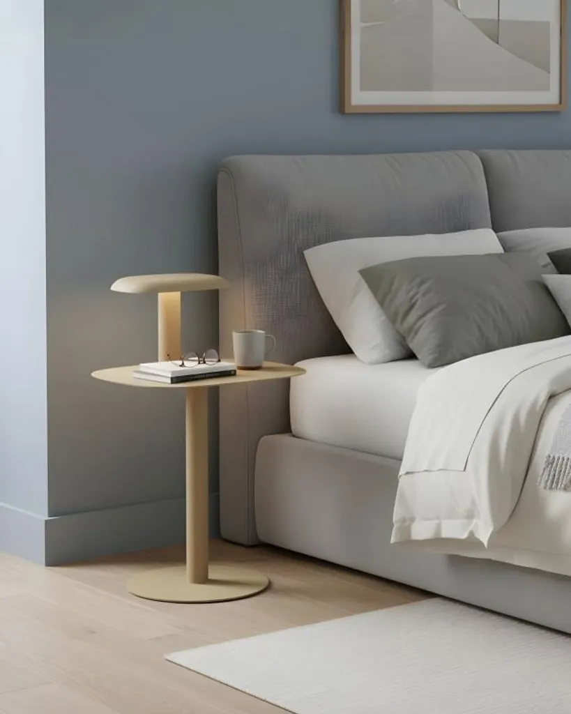 Table d'appoint SKANDY sable, petite table basse de salon design - 10