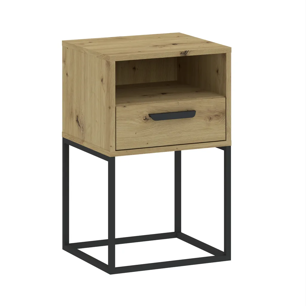 Comodino MARETA 8 Rovere Artisan - Sicuro e Capiente per Camere Bambini