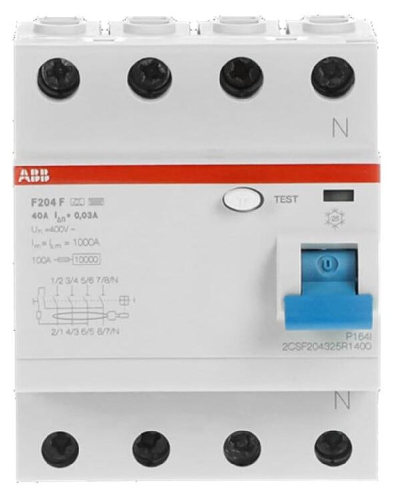 Fehlerstromschutzschalter FI 40 A 30 mA 3 + N (F204 Immagine del prodotto 