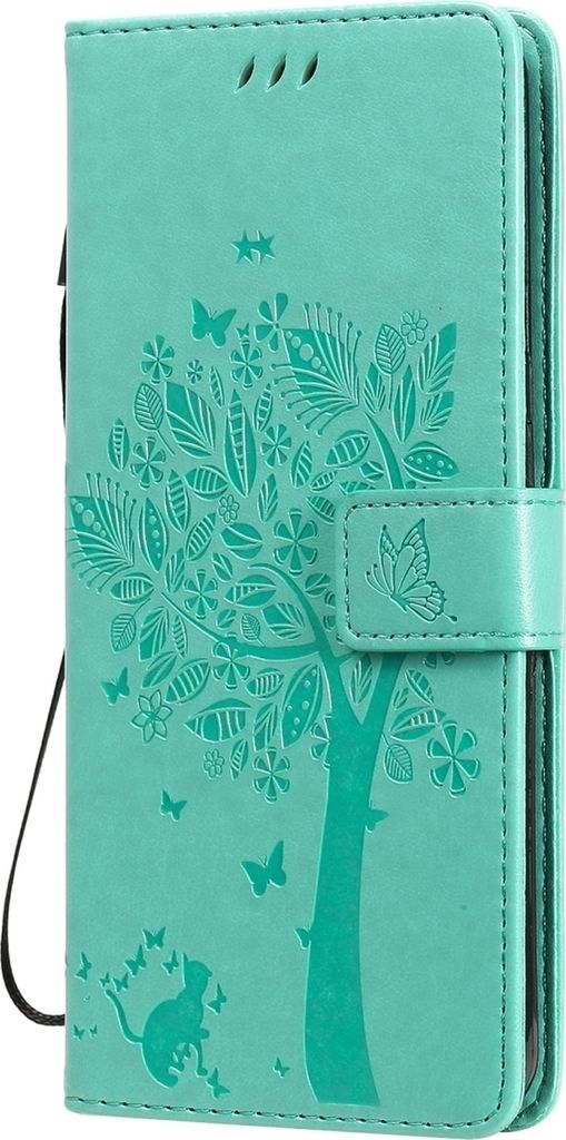 Mobigear Tree LG V60 ThinQ Hülle Klapphülle Geldbörse - Türkis