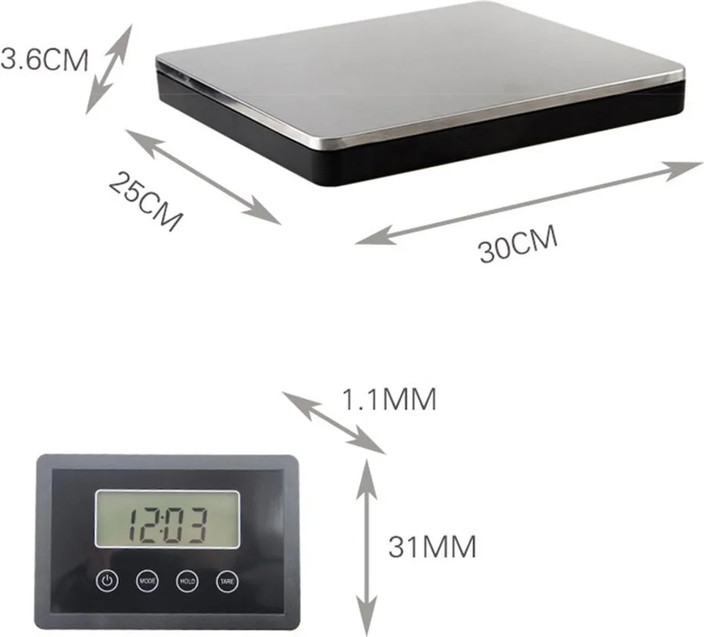Pèse-colis Numérique 200kg - Balance Postale Digitale avec Écran Déporté